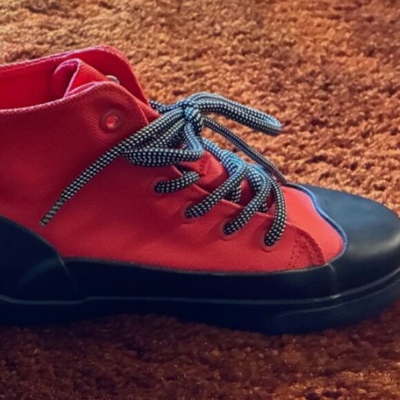 Rare Hunter x Target Red Canvas Low Rain Boots Sneakers Kids Youth Size 2 Unisex - Picture 6 of 6